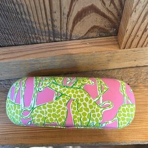 Pink and Green Giraffe Lily Pulitzer Eyeglass case